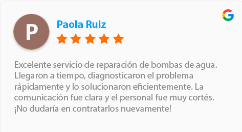 Testimonio 6 Servicio técnico de bombas presurizadoras y bombas elevadoras rowa